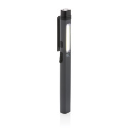 Lampe publicitaire stylo rechargeable par USB en plastique recyclé RCS Gear X