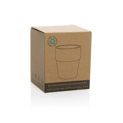 Tasse publicitaire à café 300ml à double paroi en acier inoxydable recyclé RCS Clark