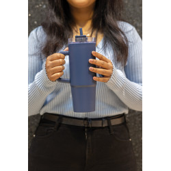 Mug publicitaire 900ml avec poignée en plastique recyclé RCS Tana