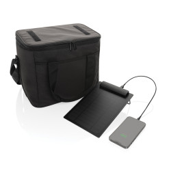 Sac publicitaire isotherme avec panneau solaire 5W en rPET AWARE™ Pedro