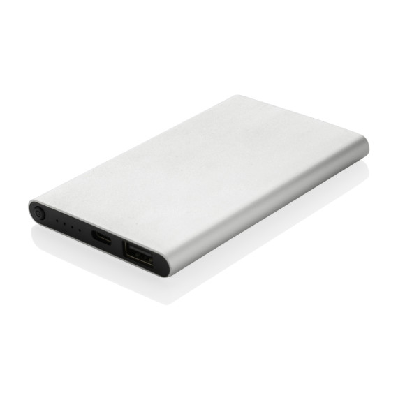 Powerbank publicitaire 4000mAh en plastique recyclé/aluminium RCS