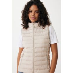 Bodywarmer publicitaire femme en polyester recyclé Iqoniq Meru