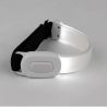 Bracelet publicitaire lumineux blanc rechargeable