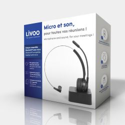 Casque publicitaire compatible Bluetooth® avec micro