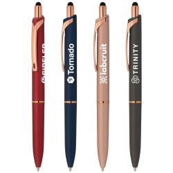 Stylo publicitaire à bille et stylet Goldstar® Iris Rose Gold