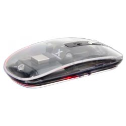 Souris sans fil publicitaire personnalisable transparente