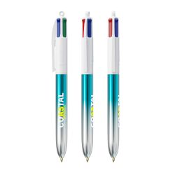 Stylo BIC 4 couleurs personnalisé fabriqué en France SHINE BICOLOR