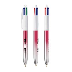 Stylo BIC 4 couleurs personnalisé fabriqué en France SHINE BICOLOR