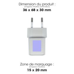 Chargeur prise USB-C publicitaire 30W Nano fabriqué en France