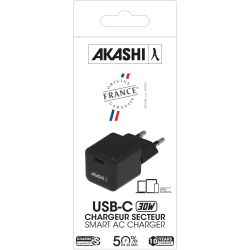 Chargeur prise USB-C publicitaire 30W Nano fabriqué en France