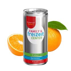 canette personnalisée aluminium 100 % recyclable Fabriqué en Europe 250 ml jus de fruits