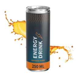 Canette personnalisable aluminium Energy drink 100 % recyclable250 ml Fabriqué en Europe