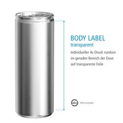 Canette personnalisable aluminium Energy drink 100 % recyclable250 ml Fabriqué en Europe