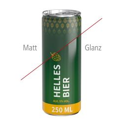 Canette personnalisable aluminium bière 100 % recyclable 250 ml Fabriqué en Europe