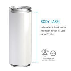 Canette personnalisable aluminium bière 100 % recyclable 250 ml Fabriqué en Europe