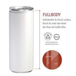 Canette personnalisable aluminium bière 100 % recyclable 250 ml Fabriqué en Europe