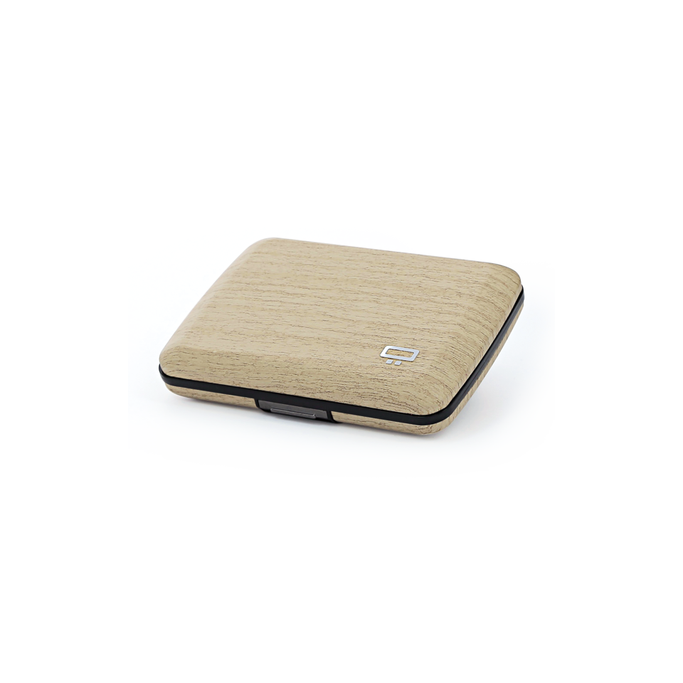 Porte cartes personnalisé RFID Aluminium imprimé aspect bois OGON Smart Case V2