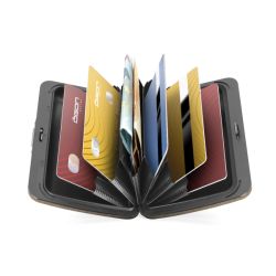 Porte cartes personnalisé RFID Aluminium imprimé aspect bois OGON Smart Case V2