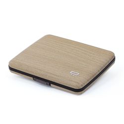 Porte cartes personnalisé RFID Aluminium imprimé aspect bois OGON Smart Case V2 grand modèle