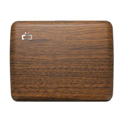 Porte cartes personnalisé RFID Aluminium imprimé aspect bois OGON Smart Case V2 grand modèle