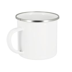 Mug Vintage acier inoxydable blanc personnalisé quadri Express