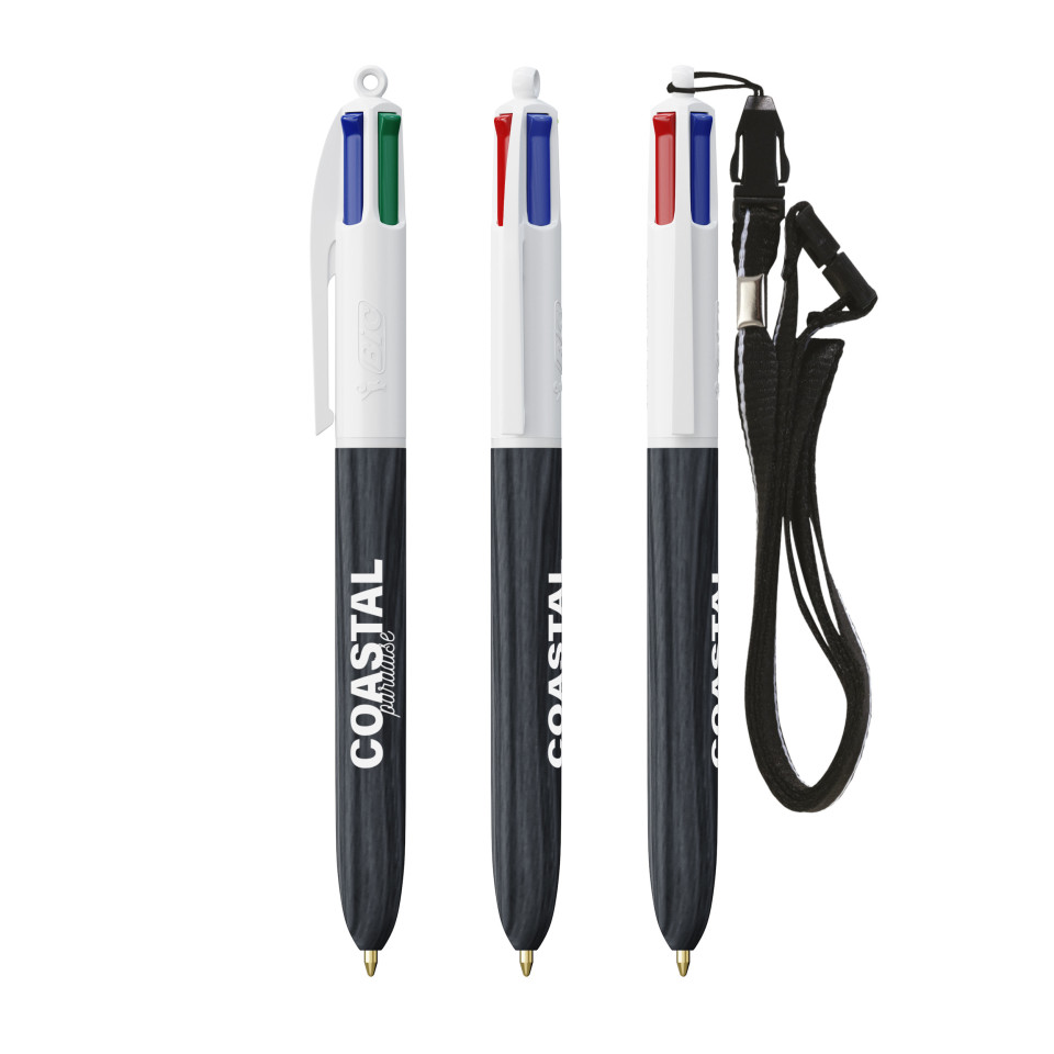 Stylo 4 couleurs publicitaire fabriqué en France BIC® Wood Style Effet bois