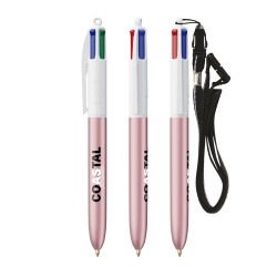 Stylo 4 couleurs publicitaire fabriqué en France BIC® Glacé