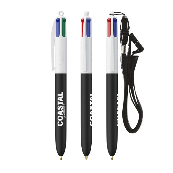 Stylo 4 couleurs publicitaire fabriqué en France BIC® Colours Soft touch