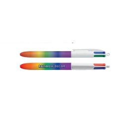Stylo BIC 4 couleurs personnailsé arc en ciel Rainbow fabriqué en France