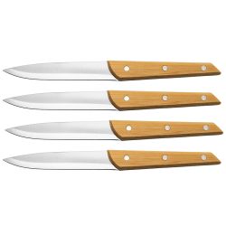 Set publicitaire de 4 couteaux de table 'Alta' bambou