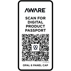 Casquette publicitaire recyclée Opal Aware™ 6 panneaux 240 g/m2