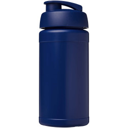 Bouteille publicitaire de sport Baseline Rise de 500 ml recyclée avec couvercle rabattable