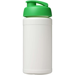 Bouteille publicitaire de sport Baseline Rise de 500 ml recyclée avec couvercle rabattable