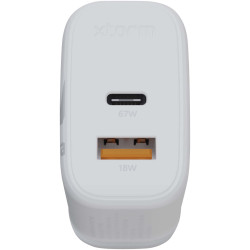 Chargeur publicitaire mural Xtorm XEC067G GaN² Ultra de 67 W - Prise britannique
