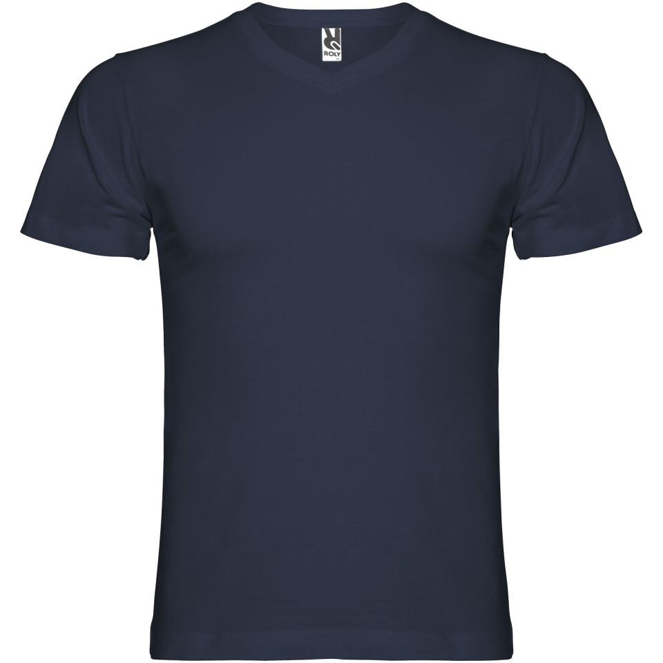 T-shirt publicitaire Samoyedo à col en V et manches courtes pour homme 155 g/m2