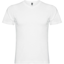 T-shirt publicitaire Samoyedo à col en V et manches courtes pour homme 155 g/m2