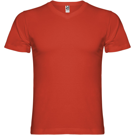 T-shirt publicitaire Samoyedo à col en V et manches courtes pour homme 155 g/m2