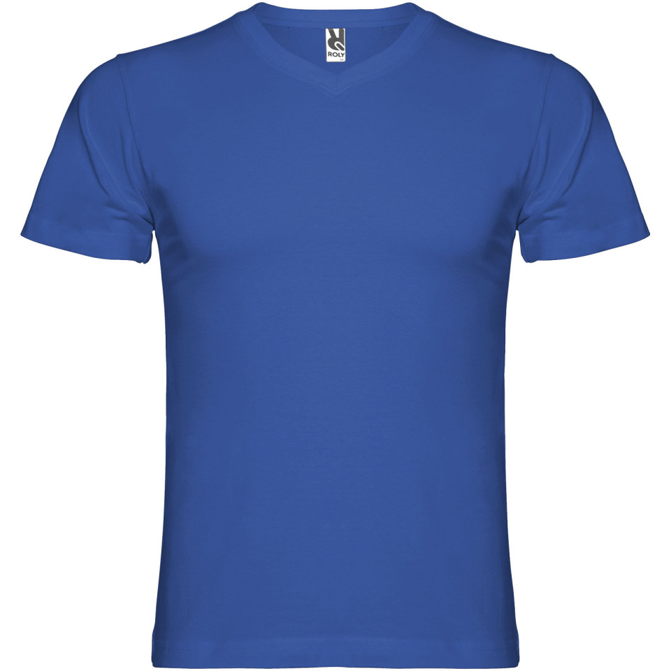T-shirt publicitaire Samoyedo à col en V et manches courtes pour homme 155 g/m2
