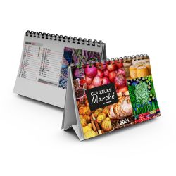 Calendrier personnalisable fabriqué en France de bureau Couleurs 13 feuillets