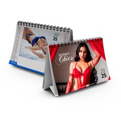 Calendrier publicitaire fabriqué en France de bureau Lingerie 7 feuillets