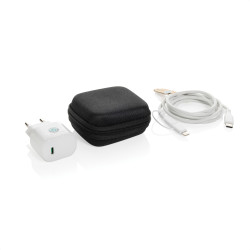 Set publicitaire de 2 chargeurs 20W en PET recyclé RCS Boost Set publicitaire de 2 chargeurs 20W en PET recyclé RCS Boost
