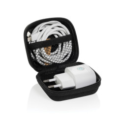 Set publicitaire de 2 chargeurs 20W en PET recyclé RCS Boost Set publicitaire de 2 chargeurs 20W en PET recyclé RCS Boost
