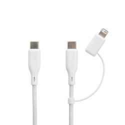 Set publicitaire de 2 chargeurs 20W en PET recyclé RCS Boost Set publicitaire de 2 chargeurs 20W en PET recyclé RCS Boost