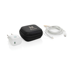 Set publicitaire de 2 chargeurs 20W en PET recyclé RCS Boost Set publicitaire de 2 chargeurs 20W en PET recyclé RCS Boost