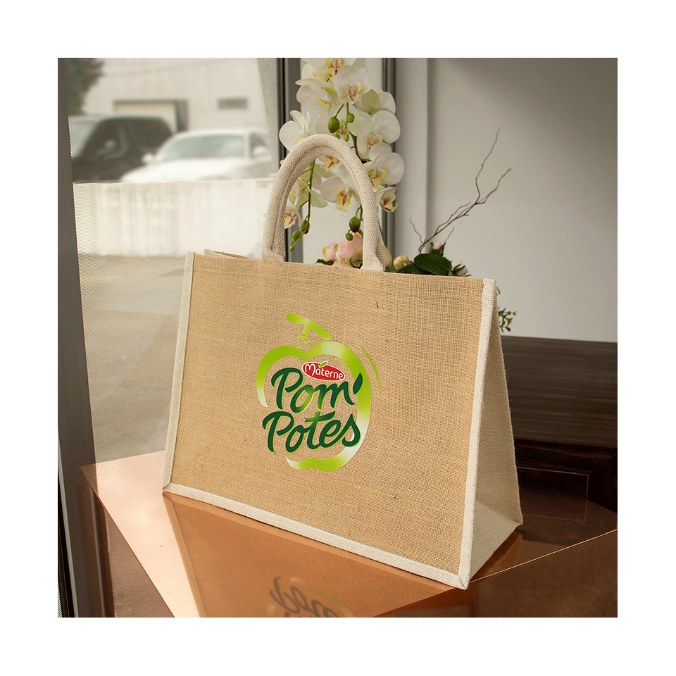 Sac publicitaire shopping Jute et Coton Bangalore 47x19x33 cm