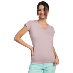 T-shirt publicitaire Victoria à col en V et manches courtes pour femme Roly T-shirt publicitaire Victoria à col en V et manches courtes pour femme Roly