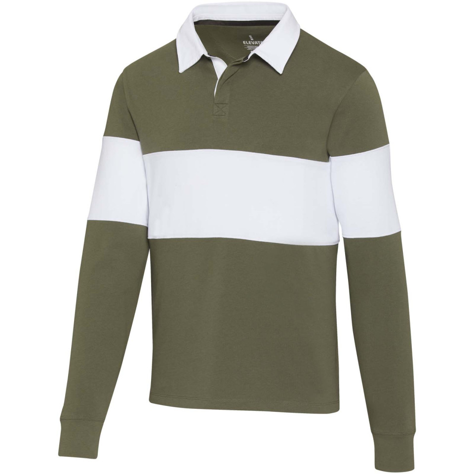 Sweatshirt publicitaire de rugbyen coton organique Clyde unisexe 280 g/m2