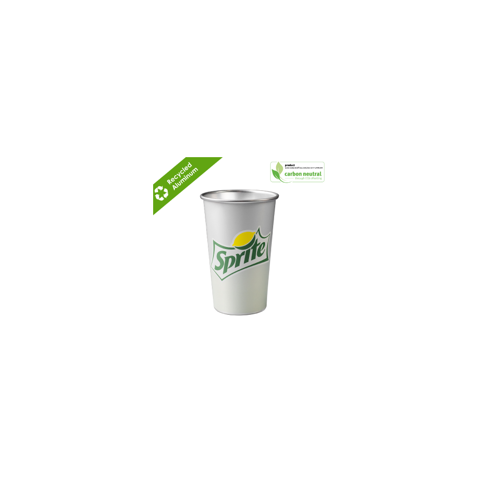 Gobelet personnalisé aluminium recyclé 400 ml avec changement de couleur