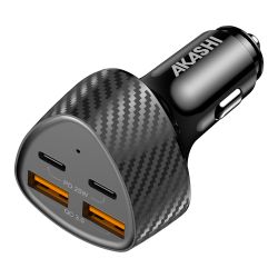 Chargeur publicitaire Allume Cigare USB et USB-C Ultra-rapide 37W Akashi Chargeur publicitaire Allume Cigare USB et USB-C Ultra-rapide 37W Akashi
