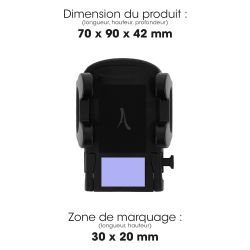 Support publicitaire de Téléphone pour Voiture 3 en 1 Ventouse Pare-Brise, Tableau de Bord et Pince Grille d'aération Akashi Support publicitaire de Téléphone pour Voiture 3 en 1 Ventouse Pare-Brise, Tableau de Bord et Pince Grille d'aération Akashi